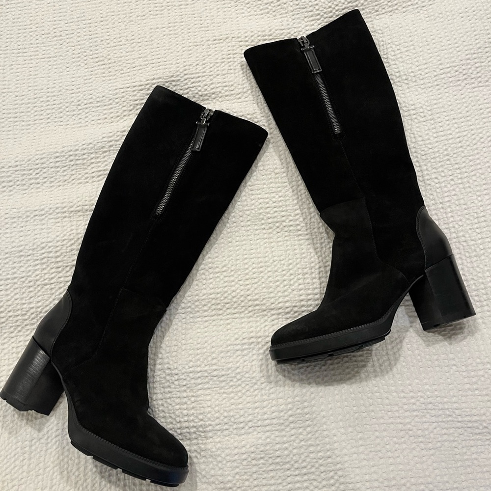 Blondo Waterproof Tall Suede Zip Boots Sz 9